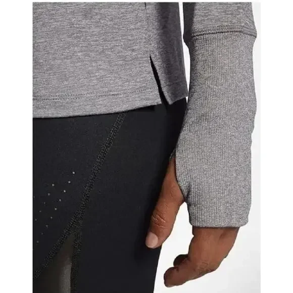 NIKE Women’s Element 1/2 Zip Running Top Smoke Grey CU3220 084 - XL New - Picture 3 of 3